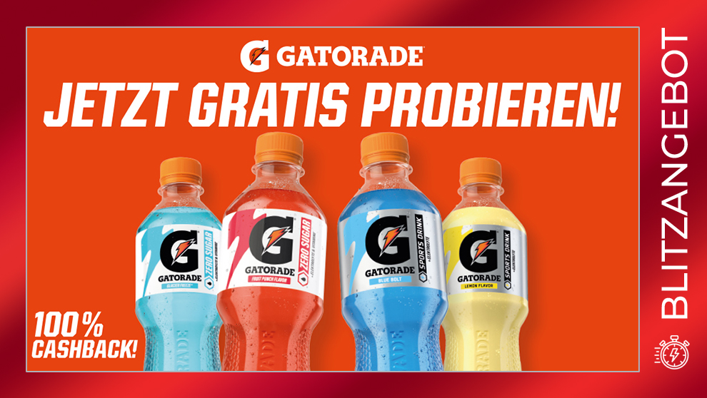Gatorade Sports Drink & Gatorade Zero [gratis testen, Geld zurück!]