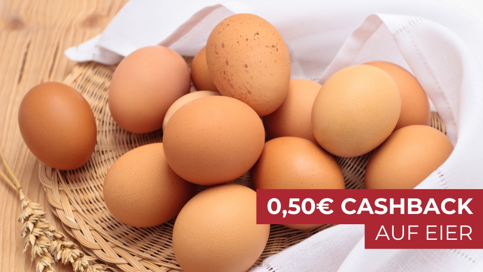 0,50€ Cashback auf Eier bei Scondoo